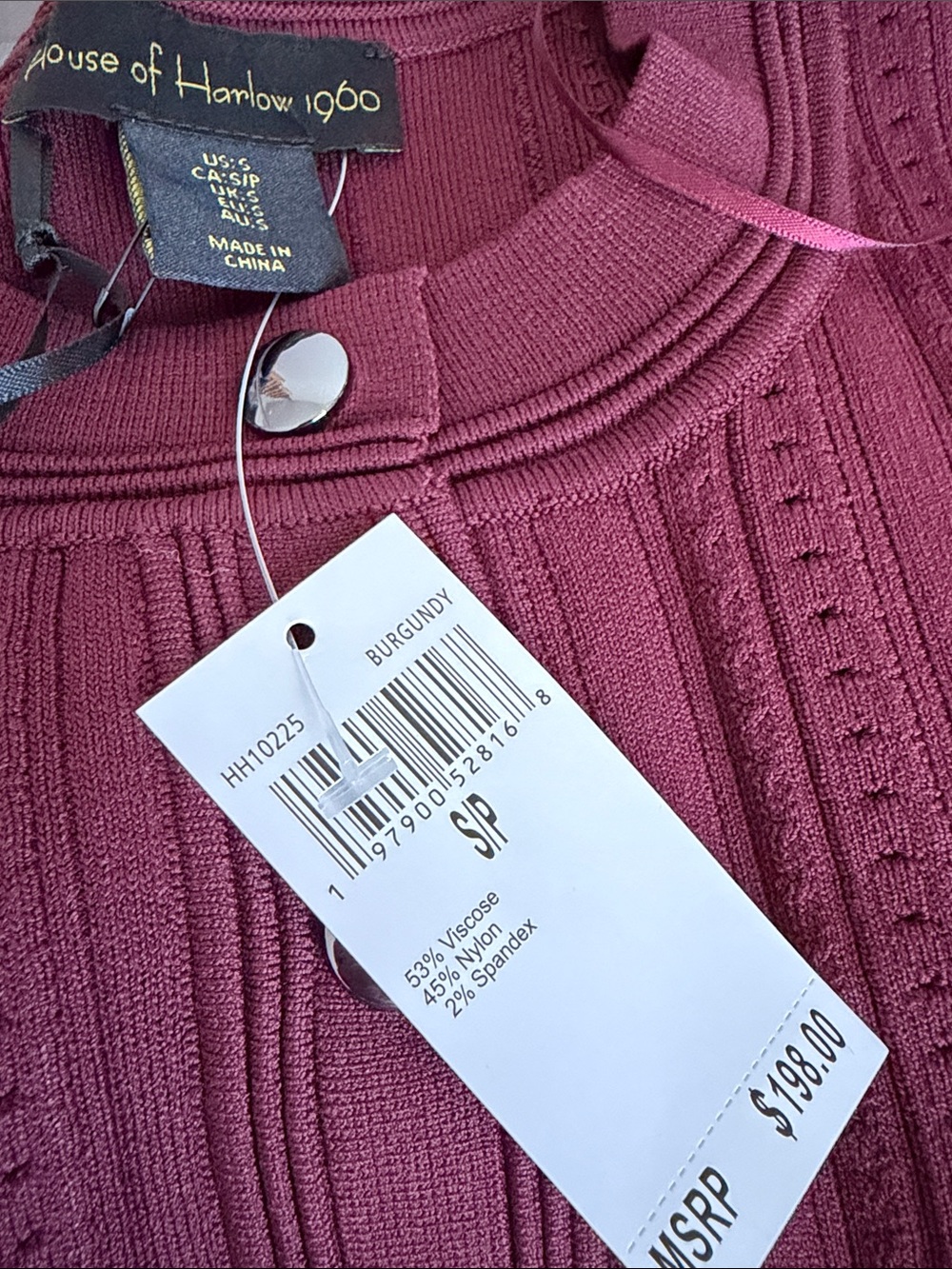 Burgundy Knit Long sleeve top and pleated Skirt Set - Picture 8 of 9